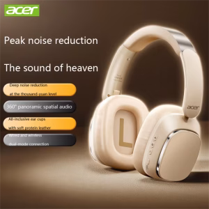 Acer ANC Bluetooth Headphones Surround Sound Headsets with HD Mic Active Noise Cancelling Earphones ENC-Calling 1000mAh OHR525