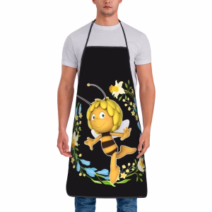 Maya The Bee And Her Best Friend Having Great Adventures  Smiling Flying Apron Cartoon Kitchen  Barber Aprons without Pocket