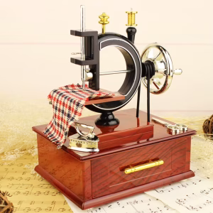 Sewing Machine Music Box Home Crafts Decoration Creative Mechanical Lovely Music Box Best Gift Table Decoration for Boys Girls