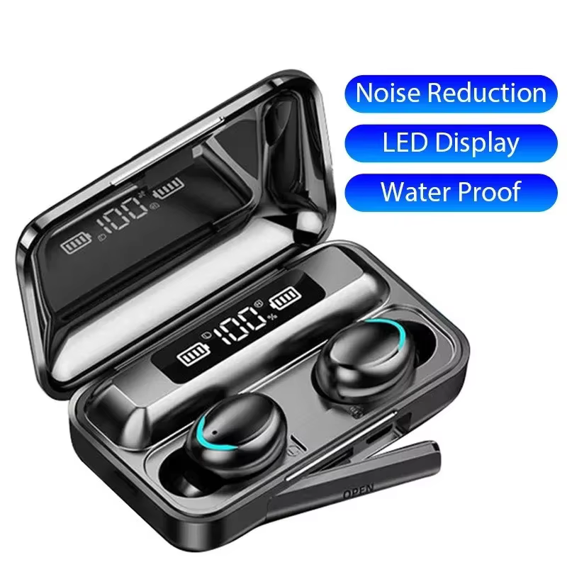 Wireless Earphones LED Dislpaly Binaural TWS Wireless Bluetooth Headset Waterproof Noise Reduction Bluetooth Headphones