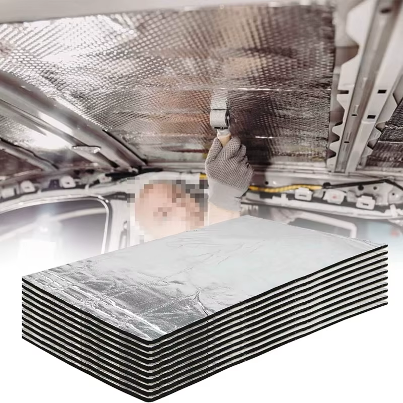5/10 Sheets Car Sound Deadener Heat Insulation Mat for Auto Van Sound Proofing Deadening Insulation Mat Car Hood Noise Insulator