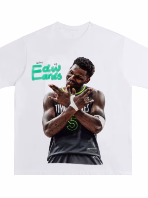 2026 Edwards Printed American Retro Trend T-Shirt – 100% Cotton Heavyweight High Street Short Sleeve – Comfortable