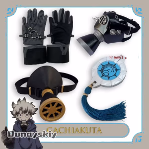Am C S@‌Anime Rudo GACHIAKUTA Zanka Surebrec Cosplay Prop Shuaburekk Gloves Rudo Role Play Accessories Outfit For Hallowmas