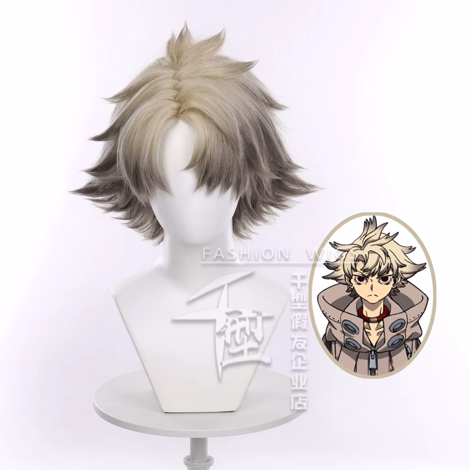 Anime GACHIAKUTA Cosplay RUDO Wigs 25cm Short RUDO Cosplay Wig Halloween Men Heat Resistant Synthetic Hair Party + Free Wig Cap