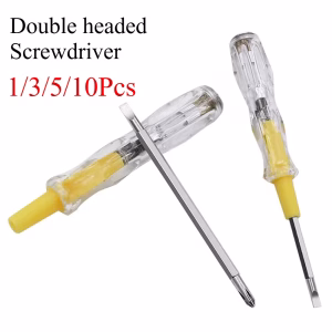 Double-Headed Screwdriver 100-500v Voltage Tester Pen  Detector Removable Phillips Flat-head Screwdriver Tools