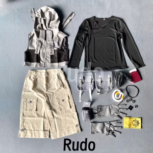 GACHIAKUTA Luther Rudo Cosplay Costume Luther Rudo Uniform Anime Luther Rudo Costumes Masquerade Women Costume and Wig