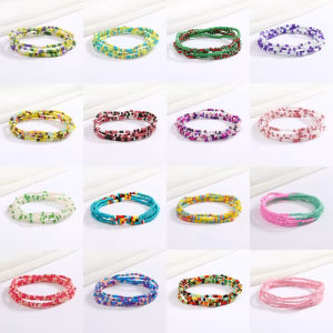 Colorful African Beads Waist Chains for Women Bohemian Sexy Belly Chains Body Jewelry Bikini Accessories Waist Beads Wholesale