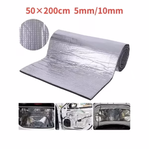 Fireproof Heat and Sound Insulation Mat 200x50cm Acoustic Thermal Mat Soundproof Wall Panels Noise Insulation for Car Deadening