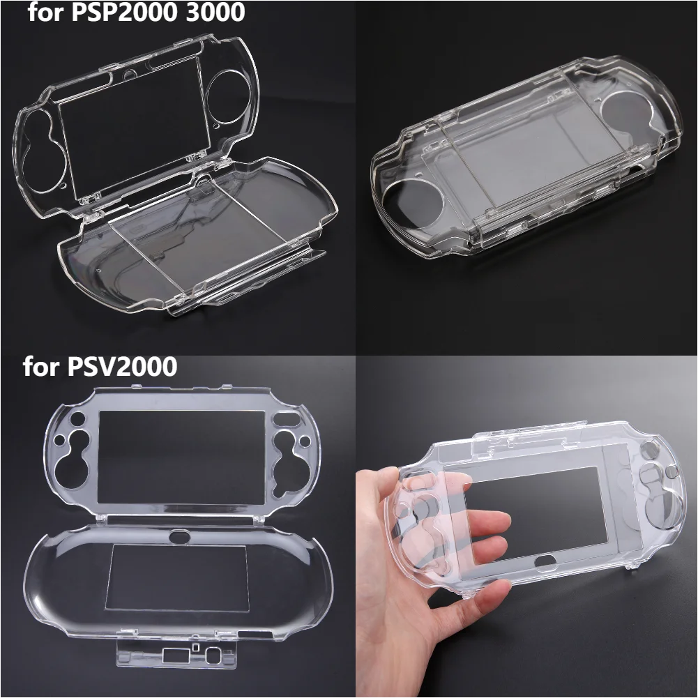 Clear Housing for PSP 2000 3000/PSV 2000 Transparent Hard Carry Cover Case Snap-in Crystal Protector Case Protective Shell