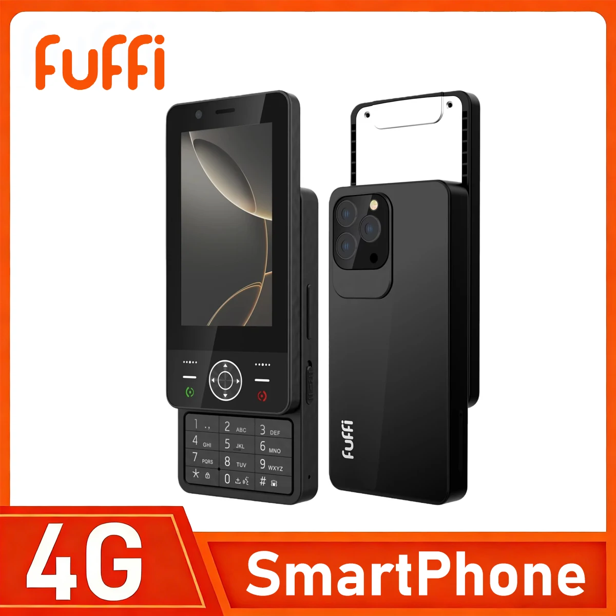 FUFFI-phone,smart phone,slider phone,button phone,2+16GB,4.0inch screen,button touch screen two-in-one,1900mAh portable phone