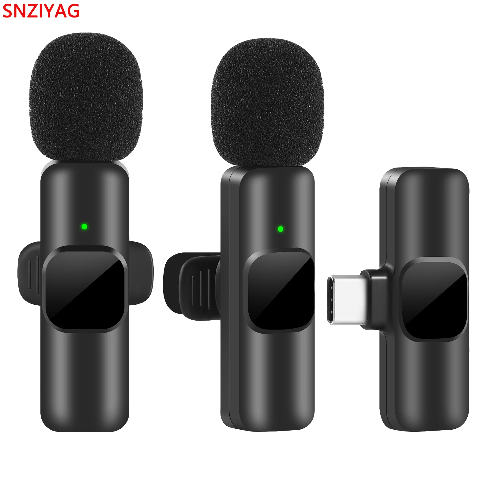 k60 New Wireless Lavalier Microphone Portable Audio Video Recording Mini Mic for iPhone Android Live Broadcast Gaming Phone Mic