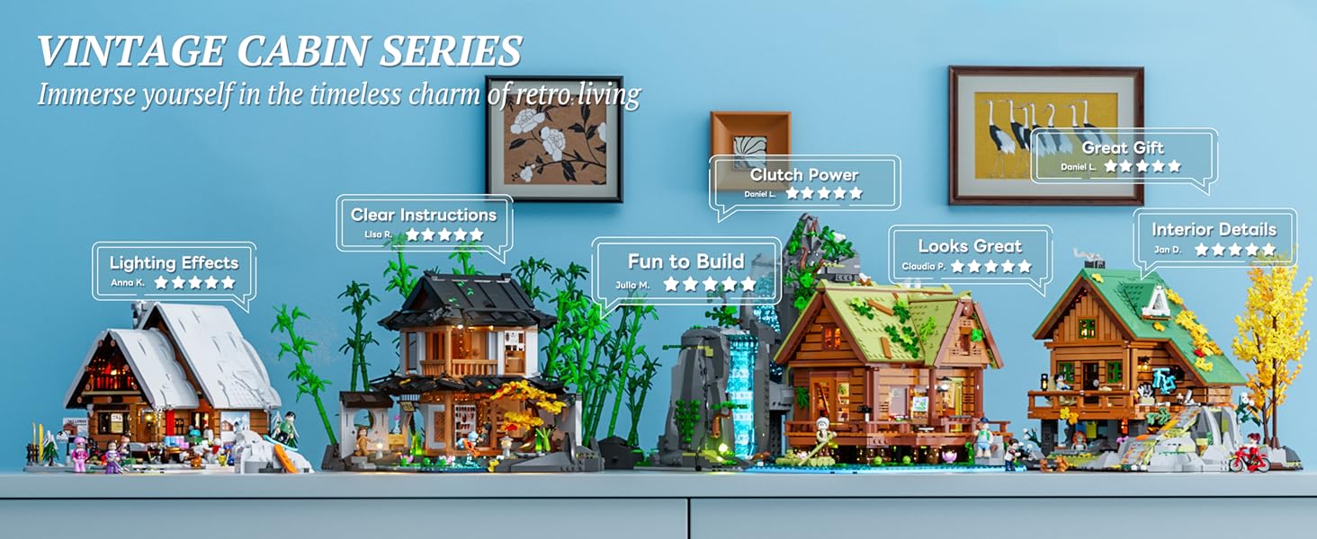 waterfall house building blocks set