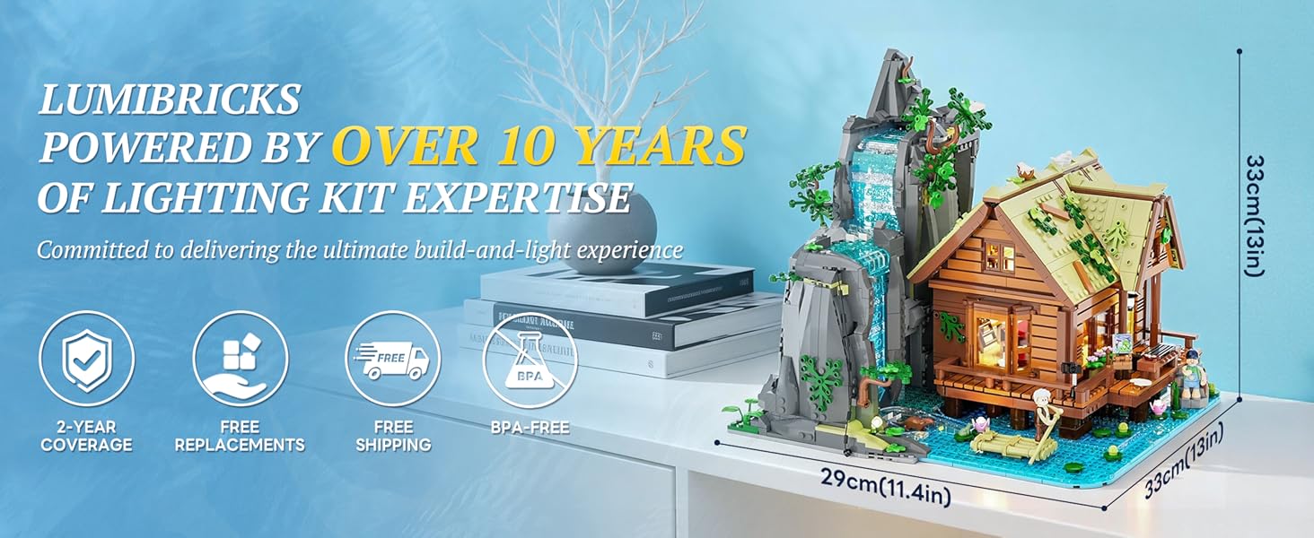 waterfall house building blocks set