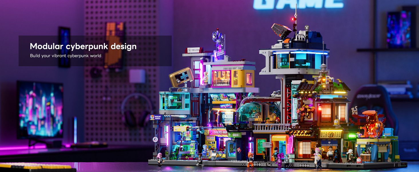 Cyberpunk Lighting-Building-Bricks Set