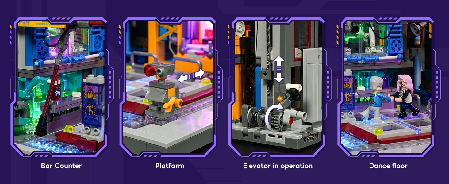 Cyberpunk Lighting-Building-Bricks Set