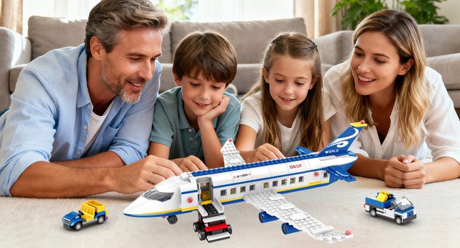 WIinGift City Passenger Airplane Building Set