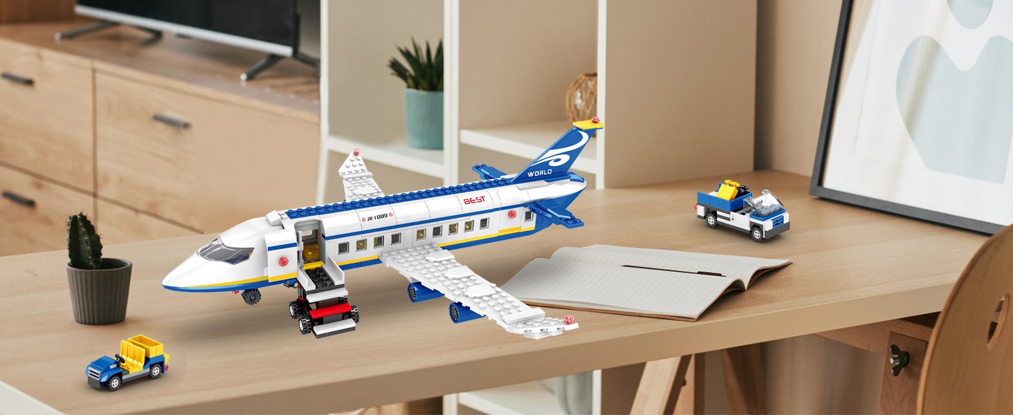 WIinGift City Passenger Airplane Building Set