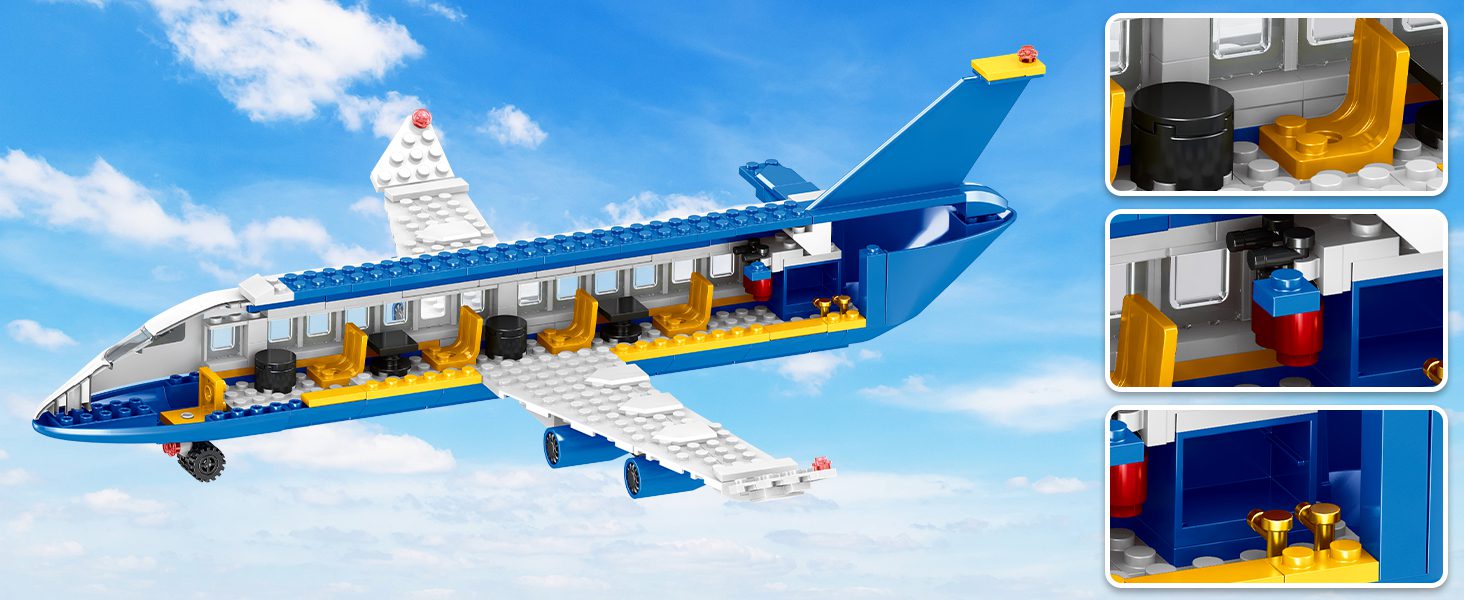 WIinGift City Passenger Airplane Building Set