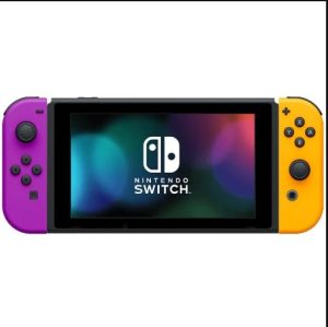 Nintendo Switch 32GB Console – With Neon Purple/Neon Orange Joy-con (Renewed)