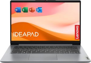 Lenovo IdeaPad Laptop Computer – 8GB RAM – 256GB SSD Storage – Intel Core – Microsoft Office for The Web | Rapid Charging, Webcam, Windows 11 no Mouse | Essential Laptop, Slim, Light