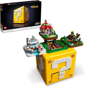 LEGO Super Mario 64 Question Mark Block Building Set – Video Game Model Set for Adult Fans, Ages 18+ – Includes 4 Microscale Game Levels W/ 10 Minifigures – 71395