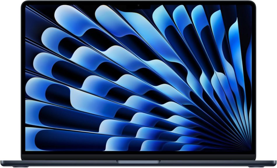 Apple 2025 MacBook Air 15-inch Laptop with M4 chip: Built for Apple Intelligence, 15.3-inch Liquid Retina Display, 16GB Unified Memory, 512GB SSD Storage, 12MP Center Stage Camera, Touch ID; Midnight