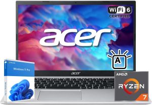 acer Aspire 3 Laptop | AMD Ryzen 7 7730U CPU(beat Intel i7-1365U) | 15.6″ FHD Display | Backlit Keyboard | 8GB RAM | 256GB SSD | Win 11 Pro | School, Business & Productivity