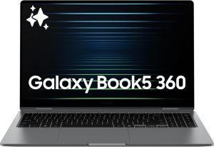 Samsung 15.6” Galaxy Book5 360 Copilot AI Laptop PC Computer, FHD AMOLED Touchscreen, 16GB / 512GB, Dolby Atmos Quad Speakers, All-Day Battery Life, NP750QHA-KA1US