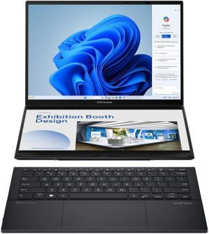 ASUS Zenbook Duo Dual 14″ OLED 3K 120Hz Touchscreen Laptop Intel Core Ultra 7 255H 32GB RAM 1TB SSD Inkwell Gray