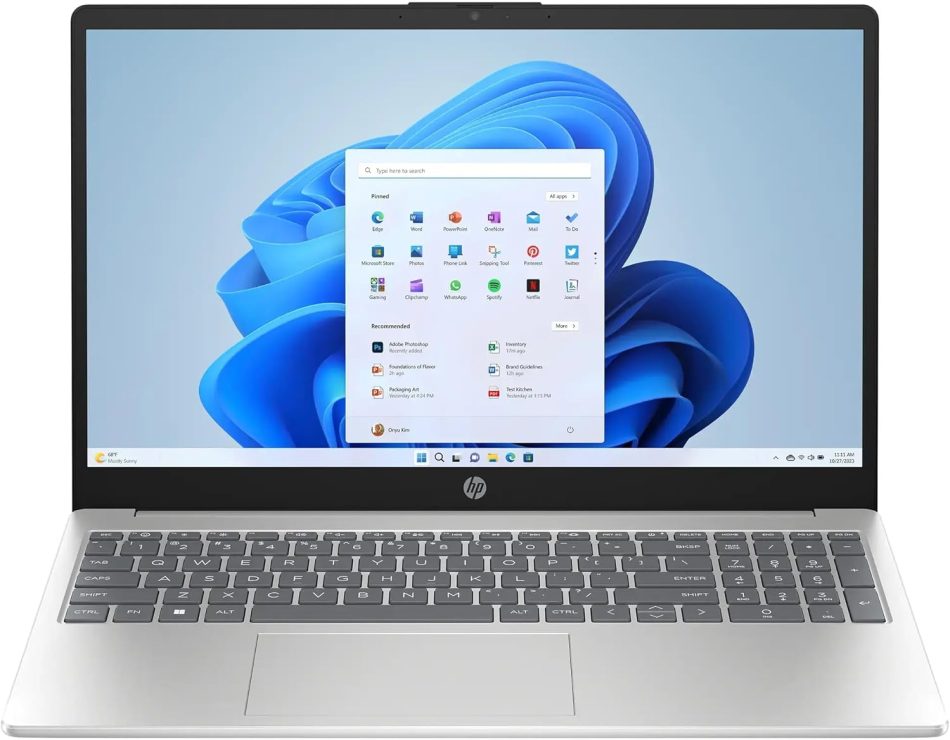 HP 15.6″ Business Laptop, Free Microsoft Office 2024 Lifetime License, Copilot AI Chat, HD Touchscreen Display, Intel 6-Core i3-1215U 4.4 GHz, 16GB RAM, 1TB SSD, Long Battery Life, Windows 11 Pro