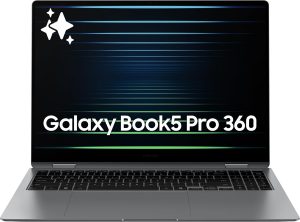 Samsung 16” Galaxy Book5 Pro 360 Copilot+ PC, AI Computer, Intel Core 7 Ultra Processor, 3K AMOLED (2880×1800) Touchscreen, S Pen,120Hz, Dolby Atmos, Student Laptop, Lightweight, All-Day Battery Life