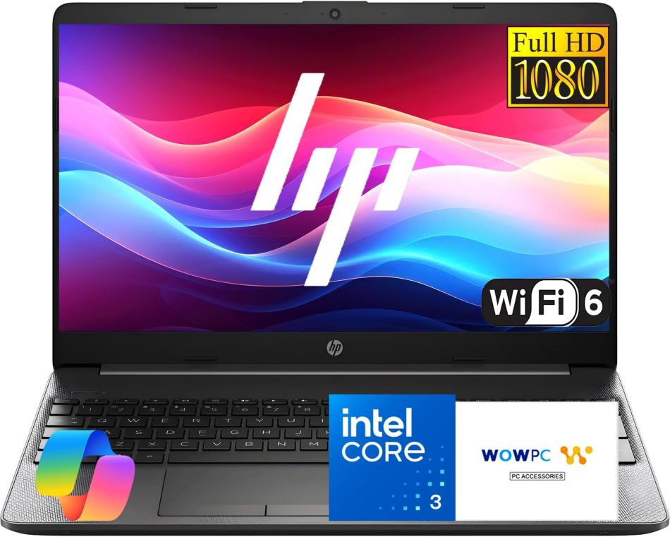 HP 15.6 Inch Business Laptop with Microsoft Office on The Web, Powerful 13th Intel Core i3 Processor (Beats i7-1165G7), 8GB RAM, 628B SSD(500 GB External), Windows 11 Pro, WOWPC 3 in 1