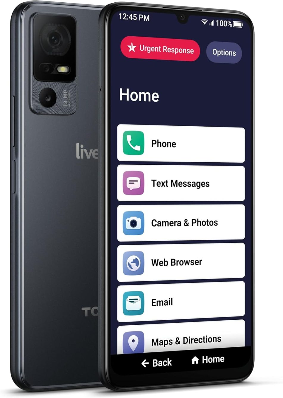 LIVELY Jitterbug Smart4 Smartphone for Seniors – Cell Phone for Seniors – Not Compatible with Other Wireless Carriers – No SIM Needed – Must Be Activated Phone Plan