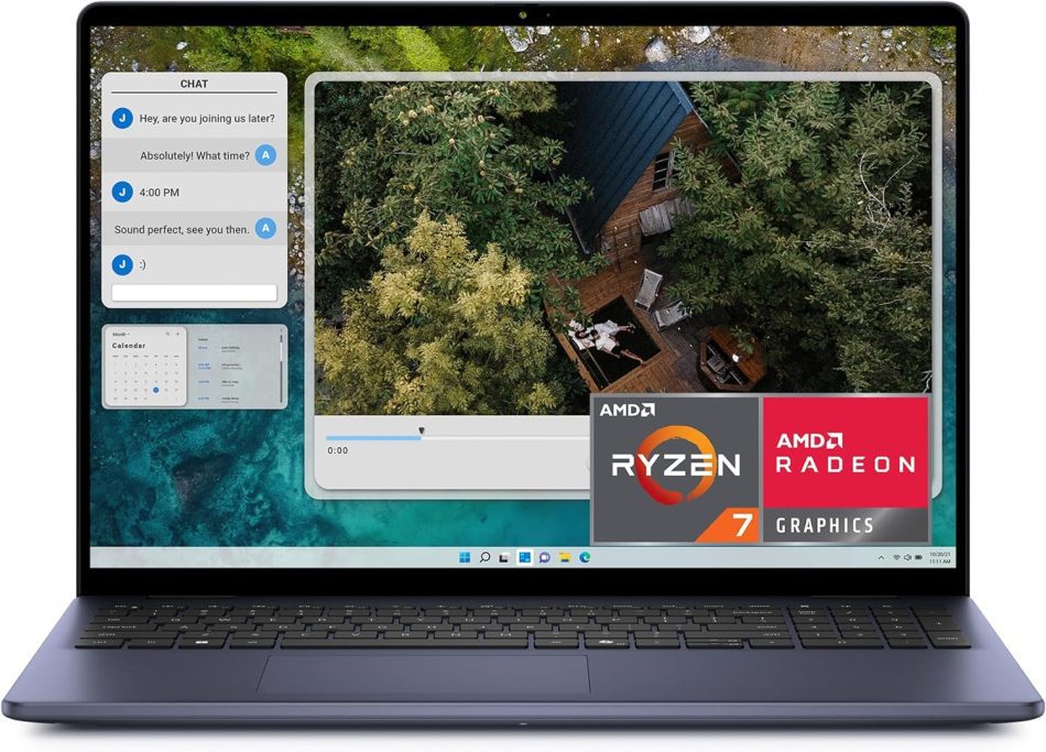 Dell Inspiron 16 5645 Laptop – 16.0 16:10 FHD+ (1920 x 1200) Display, AMD Ryzen 7-8840U, 16GB DDR5 RAM, 1TB SSD, AMD Radeon Graphics, Windows 11 Home, Onsite & Migrate Services – Midnight Blue