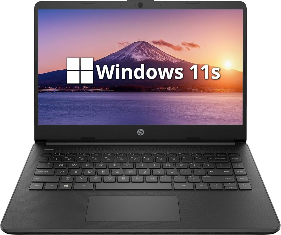 HP Stream 14″ HD Laptop, Intel Celeron N4120 Processor, 16GB RAM, 128GB eMMC, Intel UHD Graphics, 720p Webcam, WiFi, HDMI, Windows 11 S, Black (Renewed)