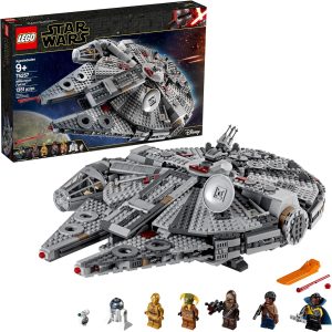 LEGO Star Wars Millennium Falcon 75257 Building Set – Starship Model with Finn, Chewbacca, Lando Calrissian, Boolio, C-3PO, R2-D2, and D-O Minifigures, The Rise of Skywalker Movie Collection