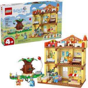 Lego Bluey: Bluey’s Family House – Toddler Toy for 4 Year Old Boys and Girls – House Playset Includes Bluey and 5 Popular Characters – Great Birthday Gift Idea for Preschoolers – 11203