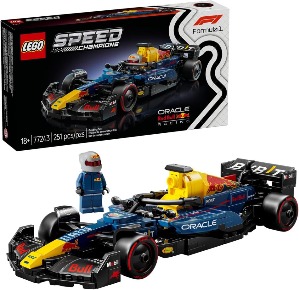 LEGO Speed Champions Oracle Red Bull Racing RB20 F1 Race Car Model Kits – Building Set for Adults, Ages 18+ with Realistic Features – Red Bull F1 DIY Crafts for Display – Gift Idea for Fans – 77243