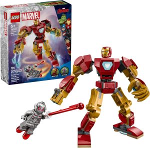 LEGO Marvel Iron Man Mech vs. Ultron Building Toy Set – for Kids, Boys and Girls, Ages 6+ – Buildable Action Figure – Superhero Gift for Birthday – 76307