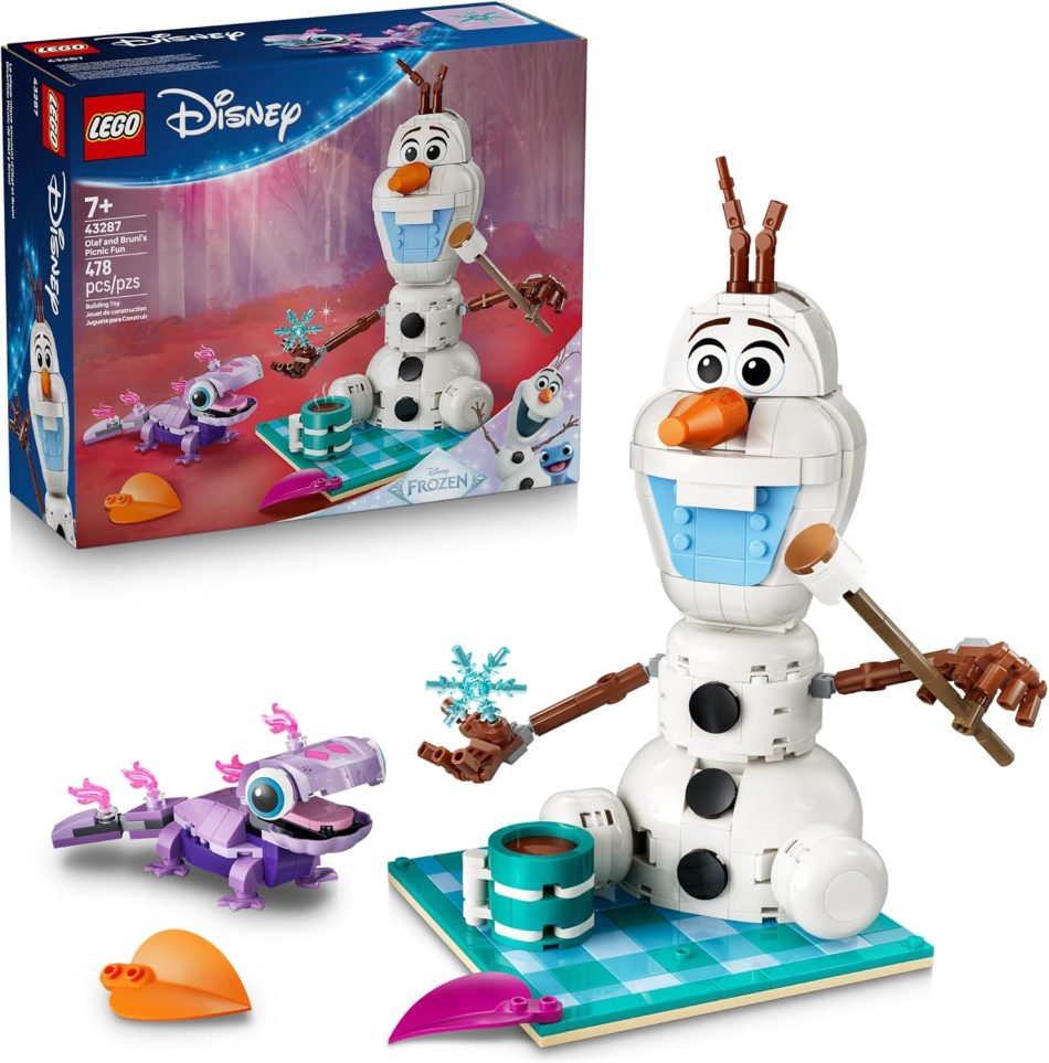 LEGO Disney Frozen Olaf and Bruni’s Picnic Fun Building Toy – Frozen Toys for Girls & Boys, Ages 7+ – Disney Gifts for Kids & Fans – 43287