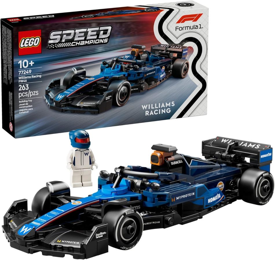 LEGO Speed Champions Williams Racing FW46 F1 Race Car Toy – Building Set for Kids, Boys & Girls, Ages 10+ – Toy Car for F1 Fans – Gift Idea for Birthday – 77249