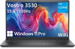 Dell Vostro 3530 15.6″ Laptop Computer for Business, 13th Gen Intel 5-Core Processor, 120Hz FHD, 8GB DDR4 RAM, 512GB PCIe SSD, WiFi, Bluetooth, Type-C, HDMI, RJ45, Windows 11 Pro