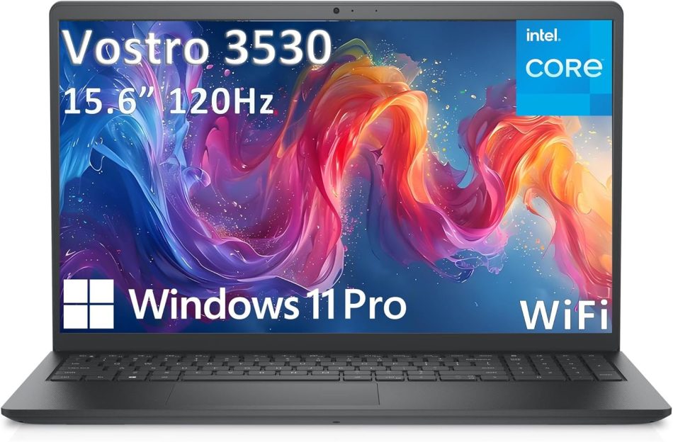 Dell Vostro 3530 15.6″ Laptop Computer for Business, 13th Gen Intel 5-Core Processor, 120Hz FHD, 8GB DDR4 RAM, 512GB PCIe SSD, WiFi, Bluetooth, Type-C, HDMI, RJ45, Windows 11 Pro