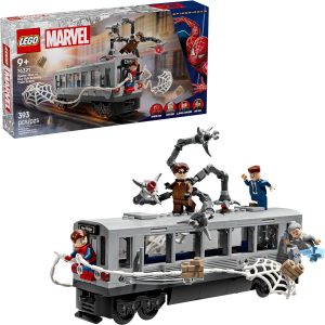 LEGO Marvel Spider-Man vs. Doc Ock Subway Train Scene – Action Figures Kids Toy – Spider-Man Building Toy for Boys & Girls, Ages 9+ – Marvel Collectible with 4 Minifigures – Birthday Gift Idea- 76321