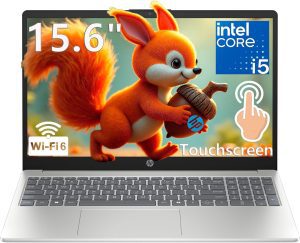HP 15.6″ FHD Touchscreen Laptop, Intel 8-Core i5-1334U(Up to 4.6GHz), 16GB DDR4 RAM, 512GB PCIe SSD, WiFi 6, BT 5.4, Copilot Key, Numeric Keypad, Office 365, Windows 11 Home, Natural Silver
