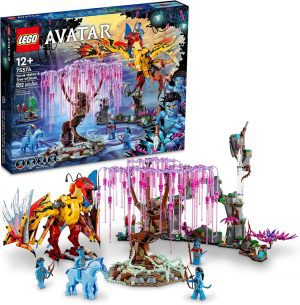 LEGO Avatar Toruk Makto & Tree of Souls 75574 Building Set – Movie Inspired Toy Set with Jake Sully and Neytiri Minifigures, Direhorse Animal Figure, Glow in The Dark Pandora Adventure