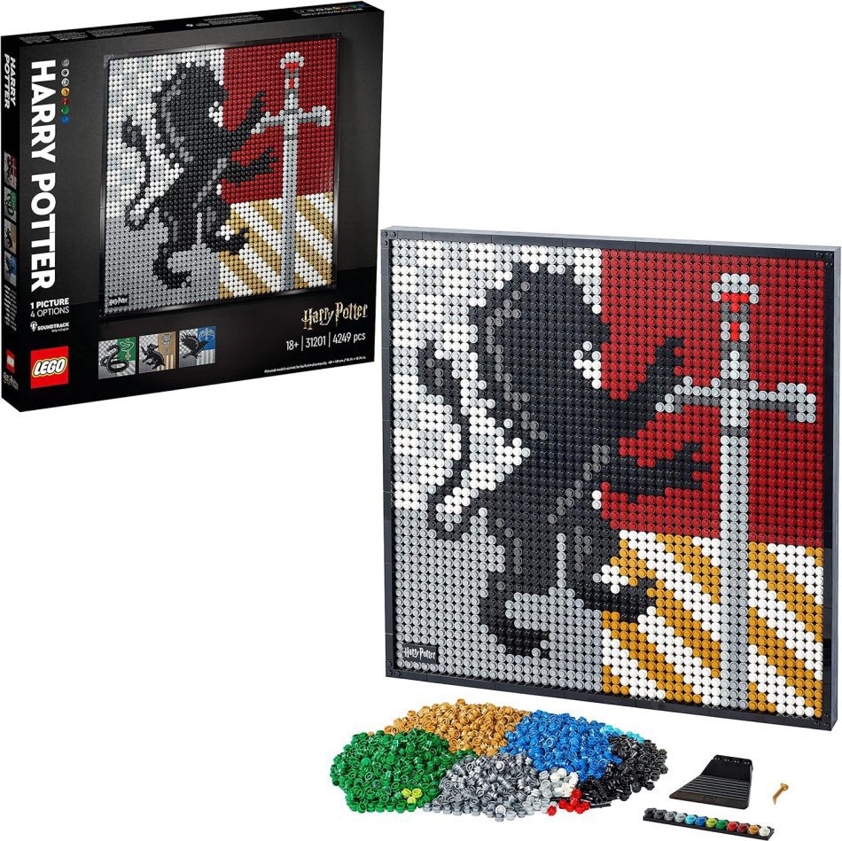 LEGO Art Harry Potter Hogwarts Crests 31201 Building Kit; Perfect for Adults Who Love Hobbies and Collectibles, New 2021 (4,249 Pieces)