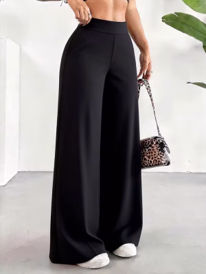 Casual Straight Leg Leggings Women’s High Waist Butt Lifting Wide Leg Pants Soft Stretchy Fitness Yoga Active Trouser Daily Wear
