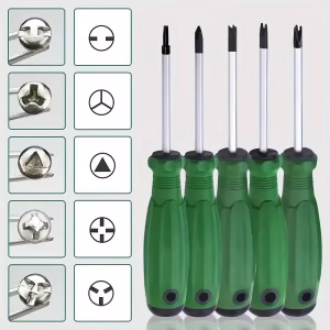 [Industrial-Grade Chrome Vanadium Steel] 5-Piece Special-Shaped Screwdriver Set Triangle/Y-Type/Inner Phillips/U-Type/New Three-Point Ultra-Durable Repair Tools