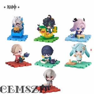[Genuine]miHoYo Neuvillette Doll Game Genshin Impact Kinich Citlali Wanderer Lyney Arlecchino Q.Ver Cosplay Desktop Collectibles